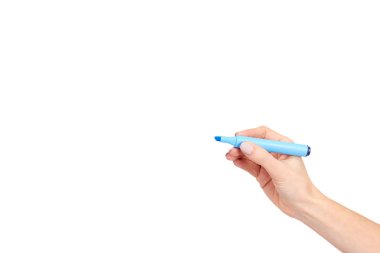 Keçeli kalem marker, çizim veya writinng hareketi ile el.