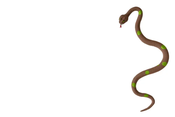 Falsa serpiente de juguete, animal de goma para el juego . —  Fotos de Stock