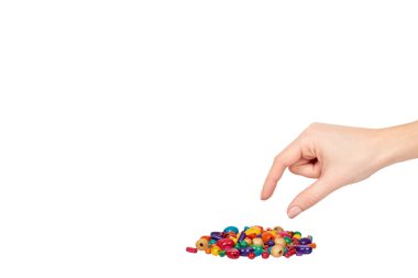 El ile renkli ahşap boncuk, el yapımı için dekoratif aksesuarları.