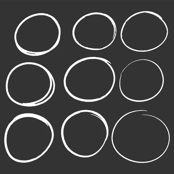 Hand drawn circles set, different framesm bubbles. — Stock Vector