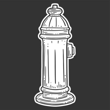 Yangın musluğu. Doodle ve çizim stilinde vektör kavramı.
