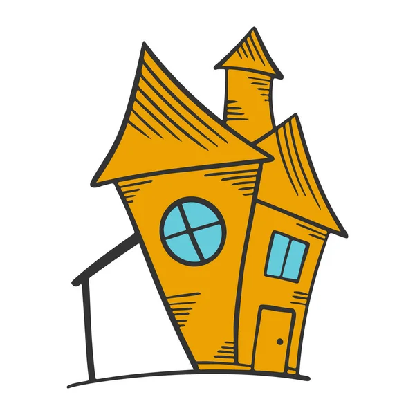 Casa. Conceito de vetor no estilo doodle e sketch . —  Vetores de Stock