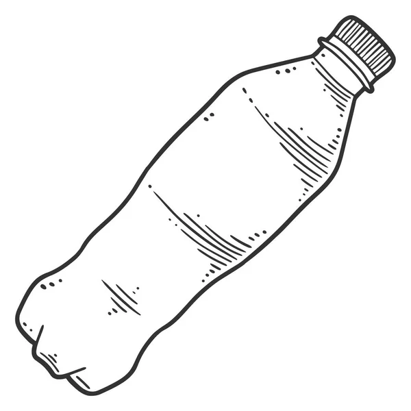 Бутылка воды. Векторная концепция в стиле каракулей и эскизов . — стоковый вектор