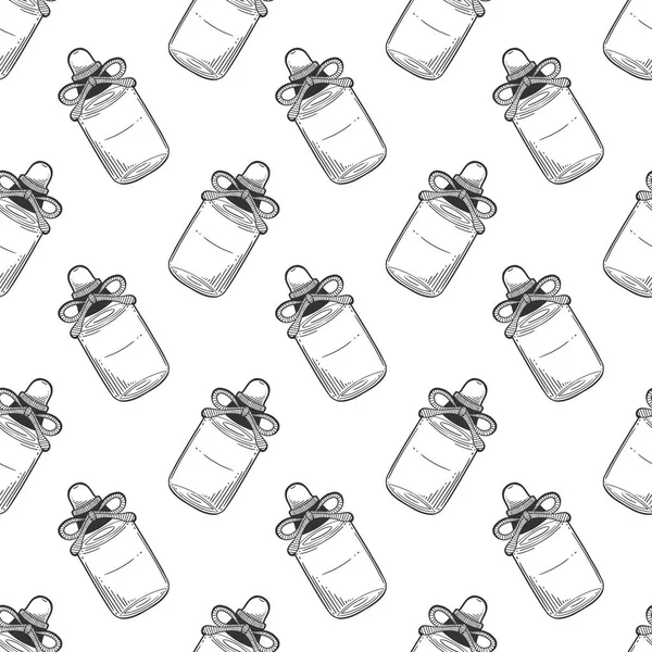 Flasche mit Massageöl, Aromatherapie. Vektor-Konzept im Doodle und Sketch-Stil. handgezeichnete Illustration zum Druck auf T-Shirts, Postkarten. — Stockvektor