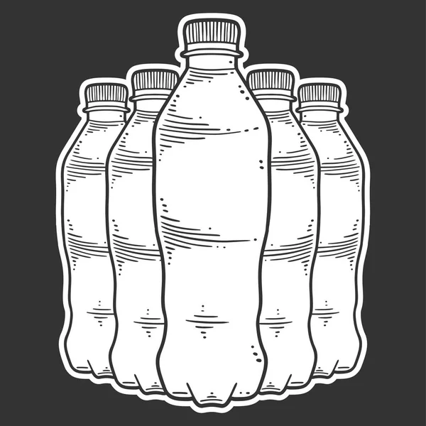 Water bottle. Vector concept in doodle and sketch style. — Stock Vector