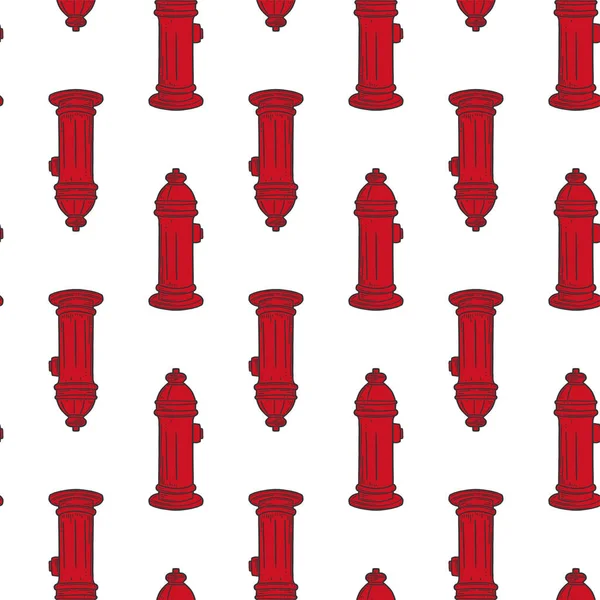 Feuerhydrant. Vektor-Konzept im Doodle und Sketch-Stil. handgezeichnete Illustration zum Druck auf T-Shirts, Postkarten. — Stockvektor