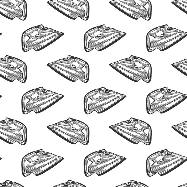 Iron. Vector concept in doodle and sketch style. Hand drawn illustration for printing on T-shirts, postcards. Seamless pattern for textile, paper wrap. — Stock Vector