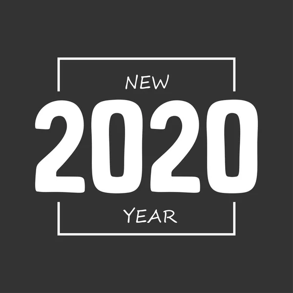 Boldog új évet 2020-ban. Naptár fedél, prospektus design, kártya, banner sablon. Rajzfilm stílusú vektor kép. — Stock Vector