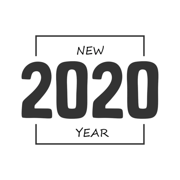 Gelukkig Nieuwjaar 2020. Kalender omslag, brochure ontwerp, kaart, banner template. Cartoon stijl vector afbeelding. — Stockvector