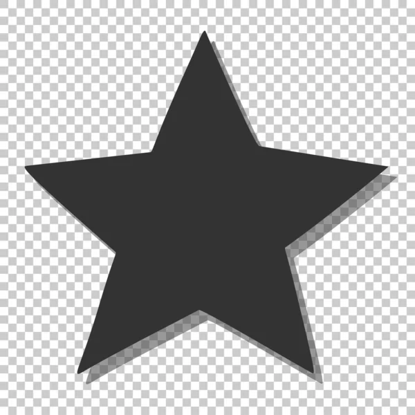 Ikona černé hvězdy. Jednoduché kliparty, šablona pro hodnocení, prostor a nebe. — Stockový vektor