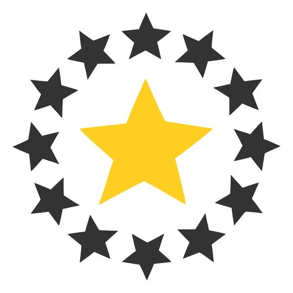 Stars in circle shape icon. Template for award, price, reward. Vector image. — Διανυσματικό Αρχείο