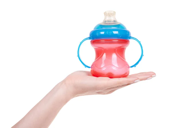 Bottiglia Rossa Alimenti Bevande Bambini — Foto Stock