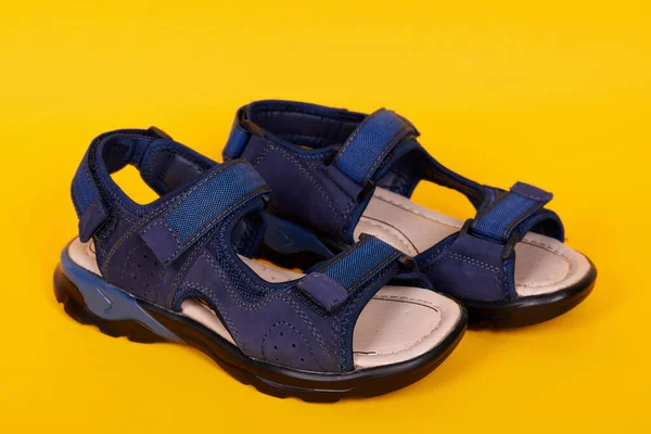 Детские Ортопедические Кожаные Сандалии Детская Обувь — стоковое фото