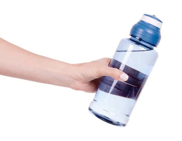 Blue Sport Water Bottle Plastic Equipment — Stock Photo, Image