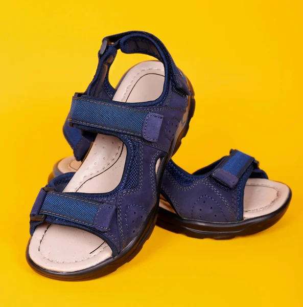 Sandalo Pelle Ortopedica Bambini Scarpe Bambini — Foto Stock