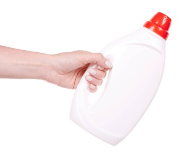 Sıvı çamaşır deterjanı şişesi, bez için sabun temizleme..