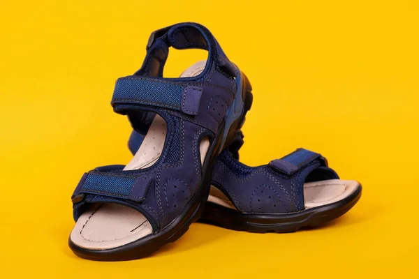 Sandalo Pelle Ortopedica Bambini Scarpe Bambini — Foto Stock