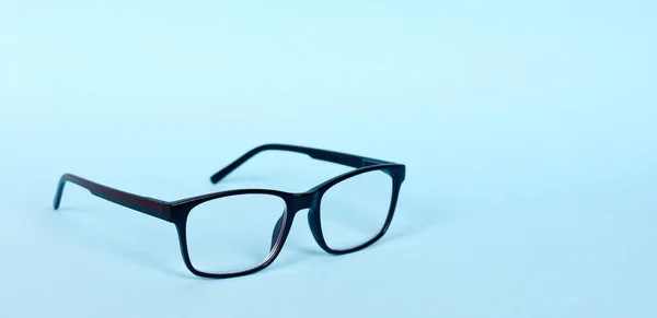 Svarta Klassiska Glasögon Medicin Kontakt Goggless — Stockfoto