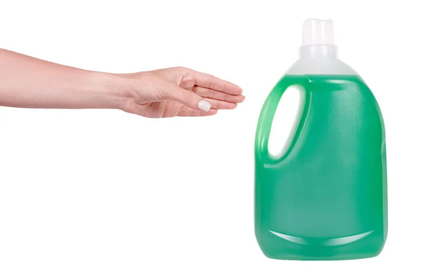 Bottiglia Detergente Liquido Bucato Sapone Detergente Panno — Foto Stock