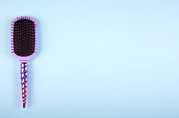 Гребінець Волосся Кольоровому Фоні Ідея Моди — стокове фото