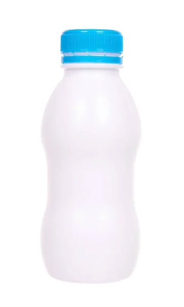 Белая Бутылка Детским Йогуртом — стоковое фото