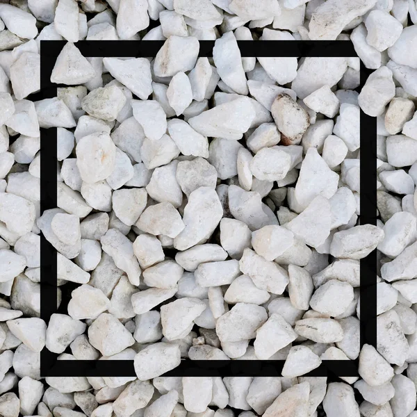 Mooi Wit Stenen Patroon Met Zwart Frame — Stockfoto