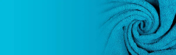 Textura Tecido Toalha Azul Foto Vista Superior — Fotografia de Stock