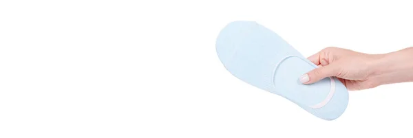 Синие Хлопковые Носки Одежда Ног — стоковое фото
