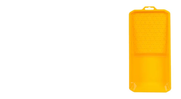 Bandeja Tinta Amarela Para Rolo — Fotografia de Stock