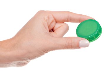 Plastik kapaklar, beyaz arka planda izole edilmiş. Yüksek kalite fotoğraf