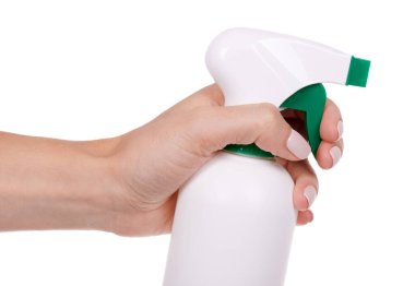 Şişede dezenfektan spreyi var. Yüksek kalite fotoğraf