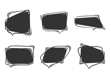 Konuşma baloncuğunun el çizimi vektörü.