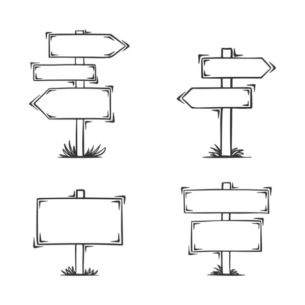 手描きの空の看板のベクトル — ストックベクタ