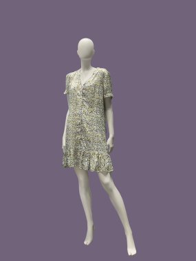 İzole yaz elbise tam uzunlukta kadın manken. Hiçbir marka isimleri veya telif hakkı nesneleri.