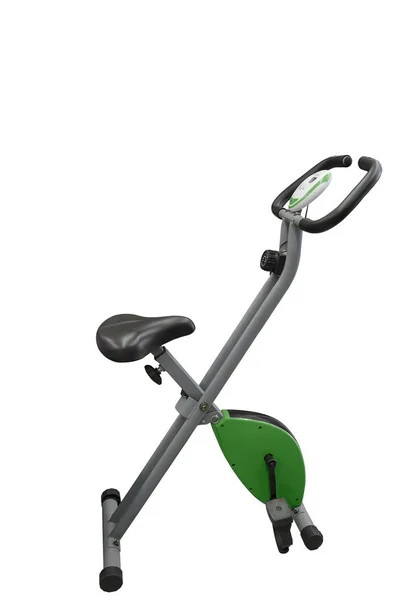 Beyaz arka plan üzerinde izole sabit egzersiz bisikleti