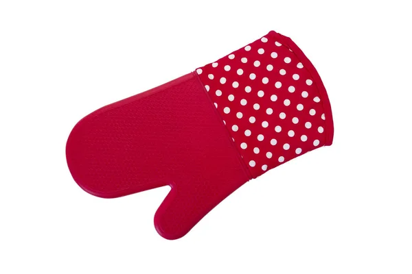 Red oven protective glove. — Zdjęcie stockowe