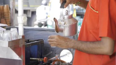 Indian Style Coffee Making in a Tin Kettle