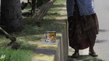 Discover the Curious Find on the Grassy Sidewalk - An Unusual Box