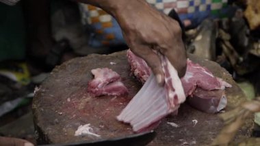 Authentic Indian Meat Cutting - Freshly Sliced Gobar in a Cultural Feast