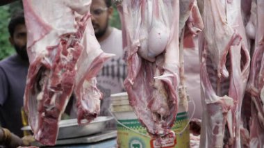 Authentic Mutton Cutting Process at a Local Market
