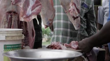 Authentic Meat Preparation - Freshly Cut Meat with Expert Precision