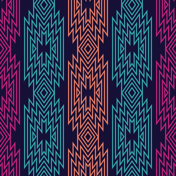 Vector trendy naadloze decoratieve etnische patroon. Boho geometrische stijl. — Stockvector