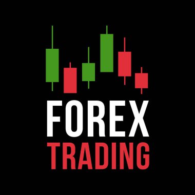 Vektör logosu ile mum çubuğu ticaret grafik forex analiz