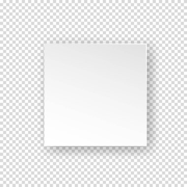 Şeffaf arka plan üzerinde vektör beyaz gerçekçi kare boş çerçeve 