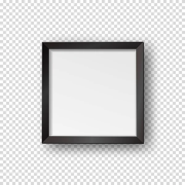 Vector realistic square empty picture frame. — Stock Vector