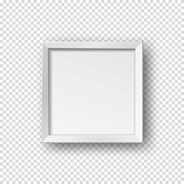 Vector realistic square empty picture frame. — Stock Vector