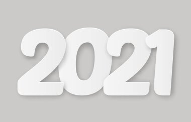 Vektör İllüstrasyonu 2021 3D gerçekçi rakamlarla mutlu yıllar. Tipografi baskısı posteri, tatil dekorasyonu geçmişi, sezonluk broşür, davetiye, mutlu noeller kartı.