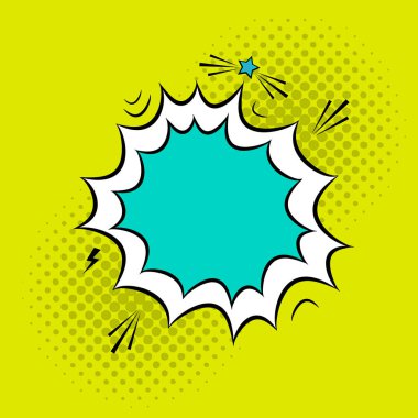 Boş beyaz konuşma baloncukları, yarım ton pop sanat çizgi romanları tarzında vektör renkli çizgi roman arkaplanı
