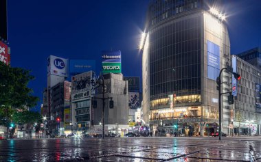 Shibuya Tokyo'da crossing, Japonya.