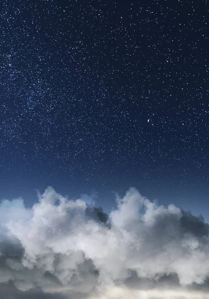 Kreativa Moln Och Stjärnklara Himmel Bakgrund Kreativa Tapeter — Stockfoto